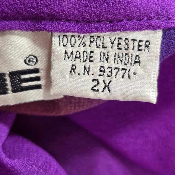 Vintage Liz & Me Purple Butterfly Sheer Long Sleeve Duster Maxi Cadigan - Picture 6 of 9